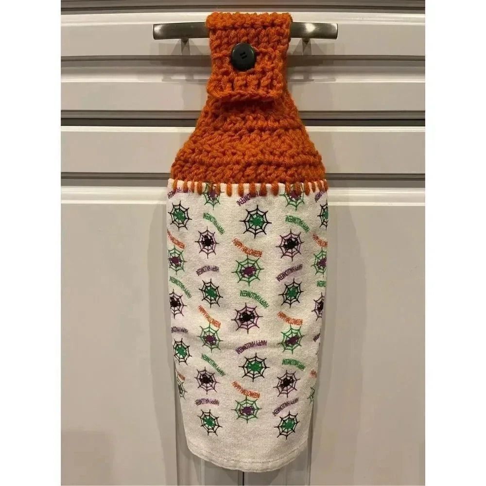 Crochet Top Kitchen Towel- Halloween